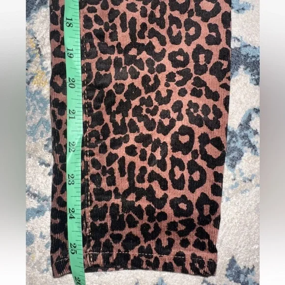 LOFT Size 27/4 Curvy High Waist Skinny Corduroy Pants animal print stretchy - Picture 13 of 13
